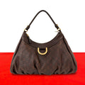 Gucci Vintage Abbey Guccissima Leather Shoulder Bag Tote Brown
