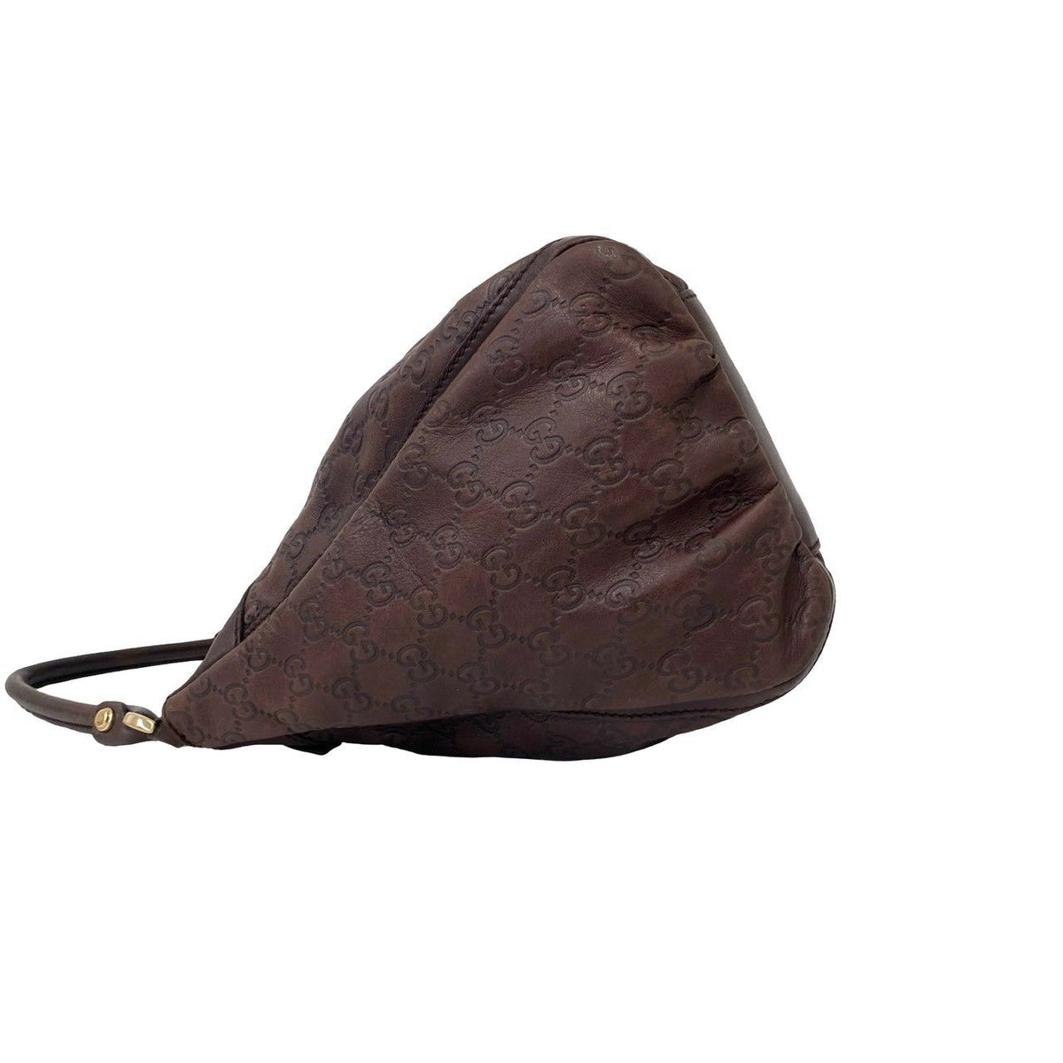 Gucci Vintage Abbey Guccissima Leather Shoulder Bag Tote Brown — view 5