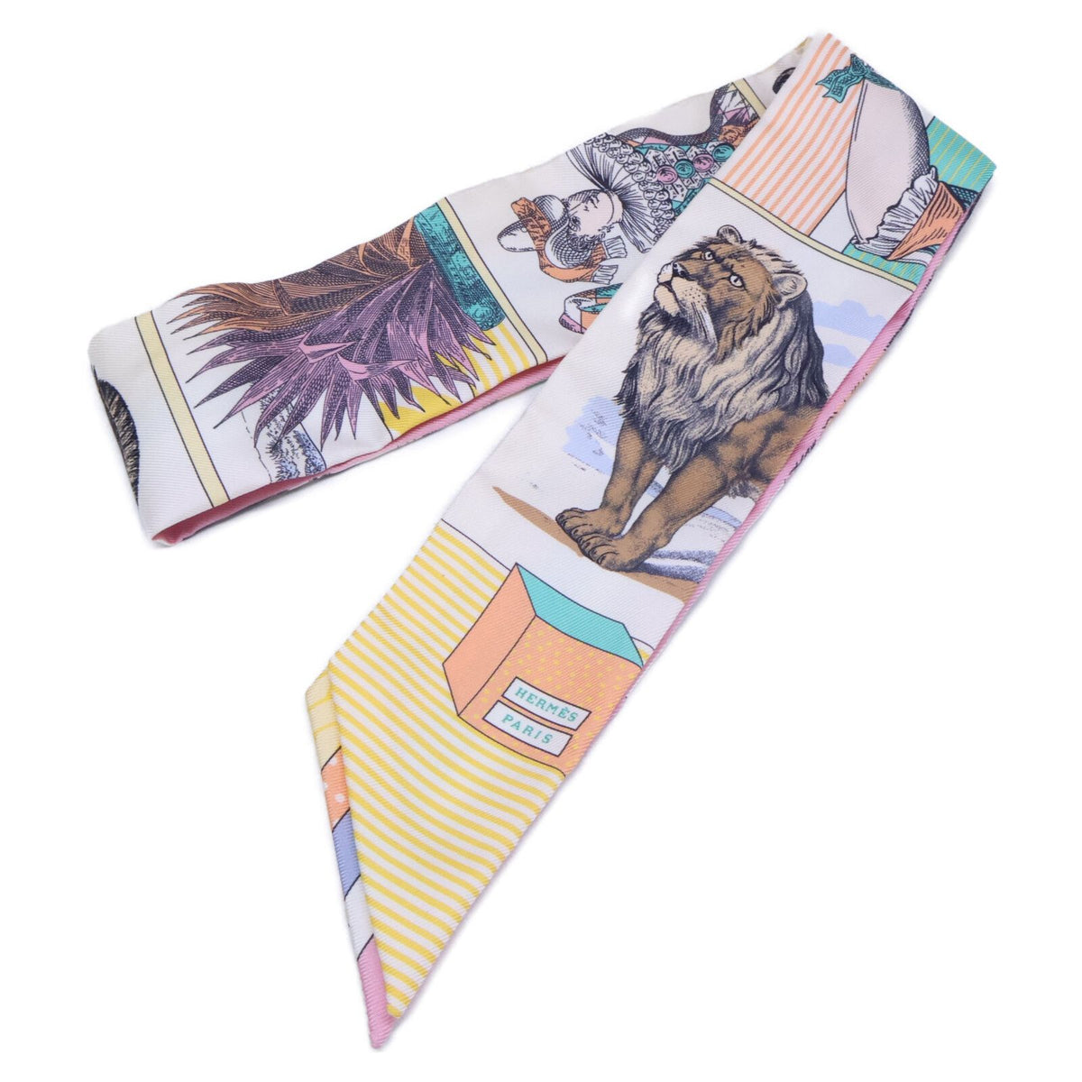 Hermes Grand Theater Nouveau Silk Twilly Scarf