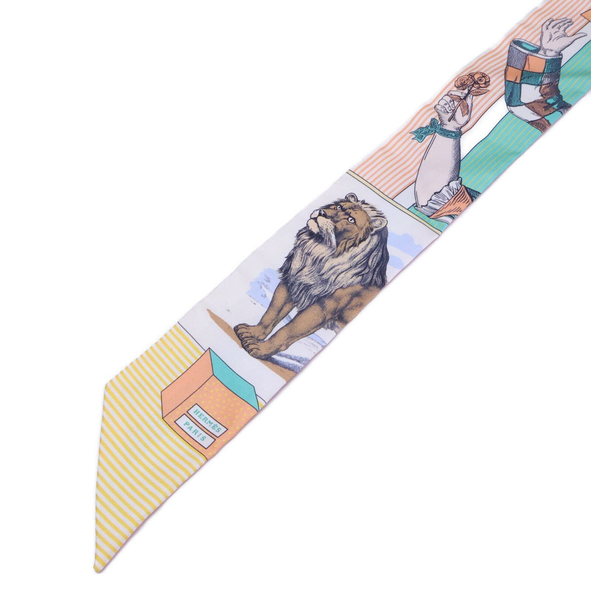 Hermes Grand Theater Nouveau Silk Twilly Scarf — view 2