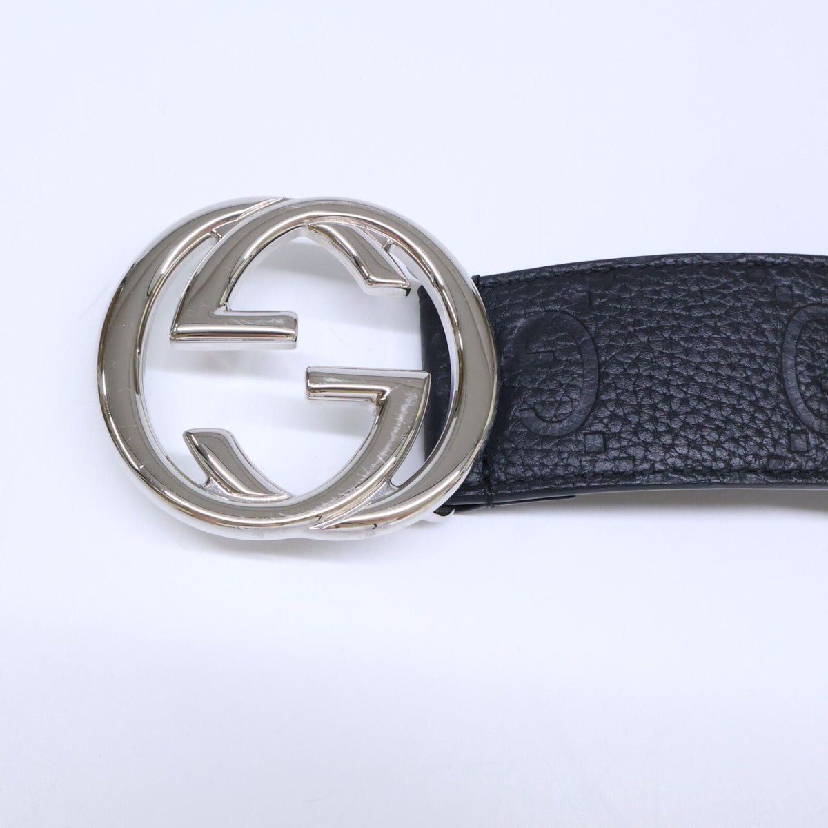 Gucci Aabza Interlocking G Signature Leather 105 42 Belt — view 4