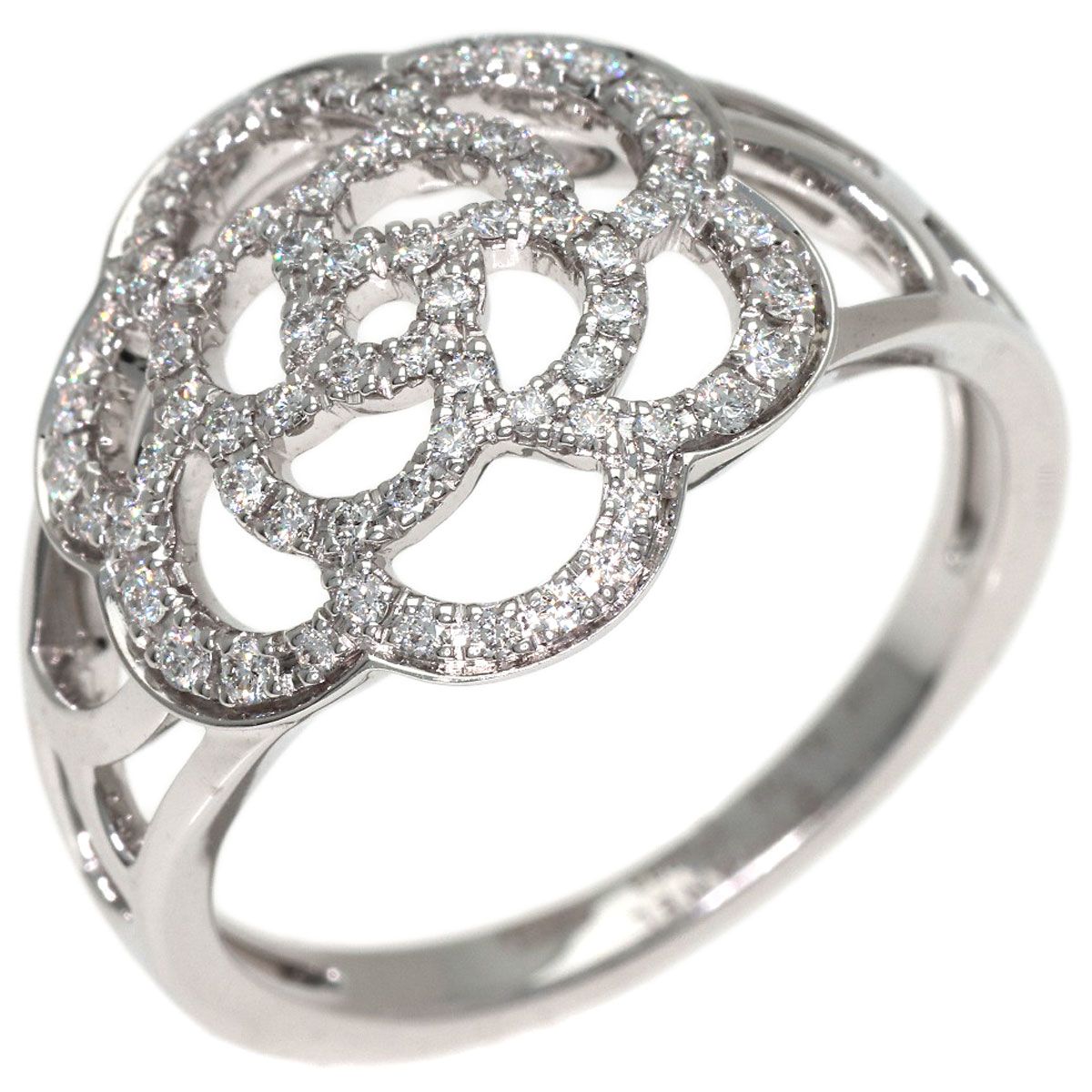 Chanel Camellia Diamond 58 Ring 18K White Gold — view 2