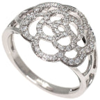 Chanel Camellia Diamond 58 Ring 18K White Gold