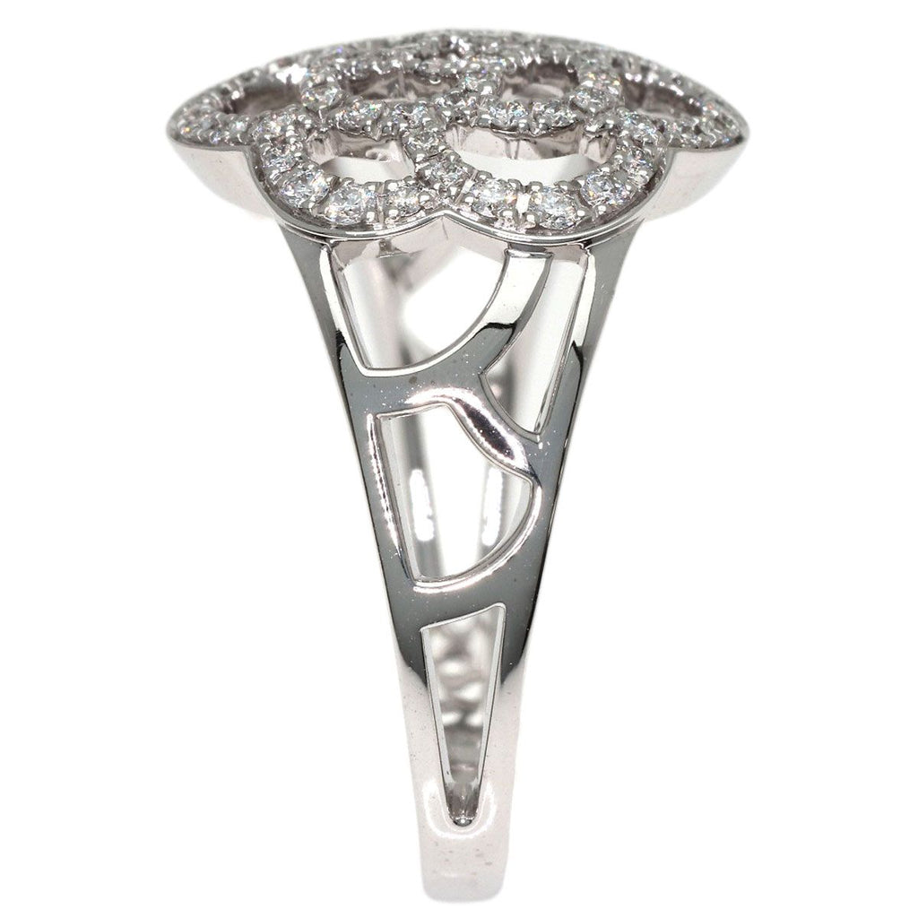 Chanel Camellia Diamond 58 Ring 18K White Gold — view 3