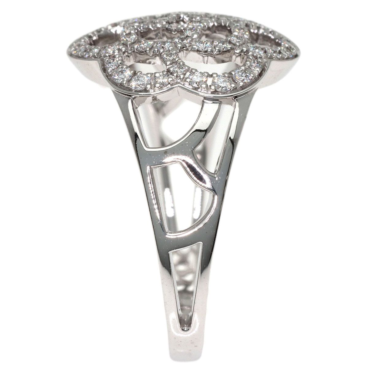 Chanel Camellia Diamond 58 Ring 18K White Gold — view 3