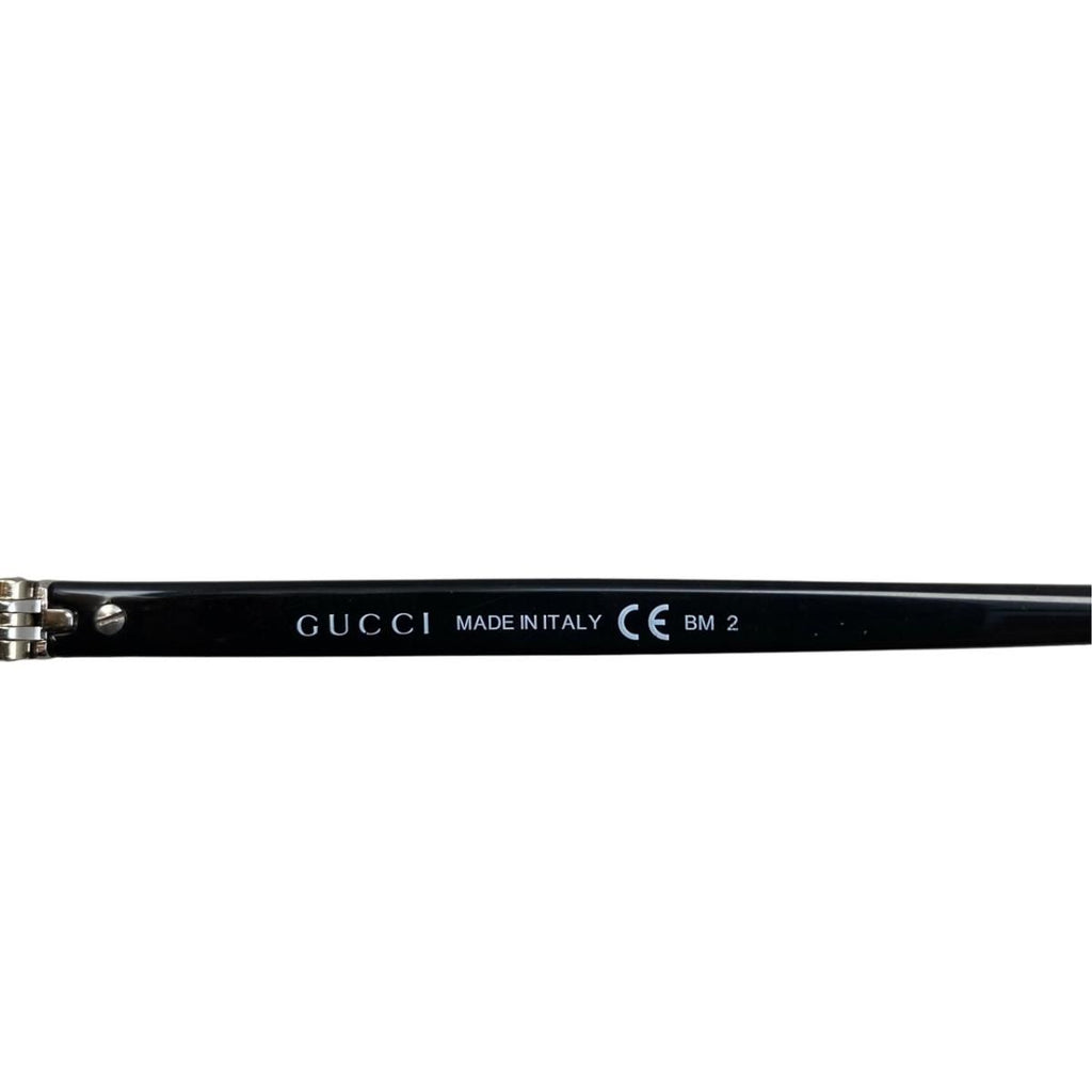 Gucci Sunglasses Double Bridge Gold Black Teardrop Shape Eyewear — view 7