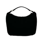 Prada Triangle Logo Tessuto Nylon Saffiano Leather Shoulder Bag Tote Black — view 3