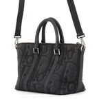 Dior Shoulder Bag Maxi Oblique Weekender 25 Canvas Leather Black Trotter — view 2