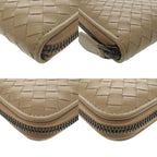 Bottega Veneta Intrecciato Zip Around Leather Brown Wallet — view 3