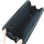 Bottega Veneta Zip Around Intrecciato Leather Blue Wallet — view 5