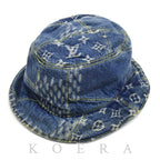Louis Vuitton Bonnet Damier Giant Hat Wave Monogram Blue 58