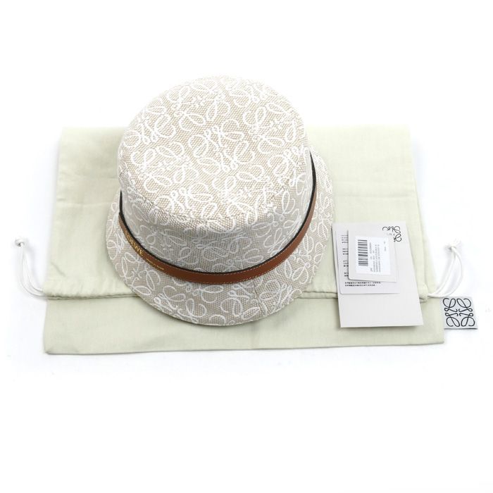 Loewe Anagram Bucket Hat Beige White Brown — view 7