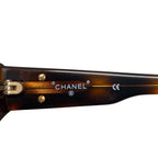 Chanel Sunglasses CC Logo Tortoiseshell Brown Gold Eyewear — view 8