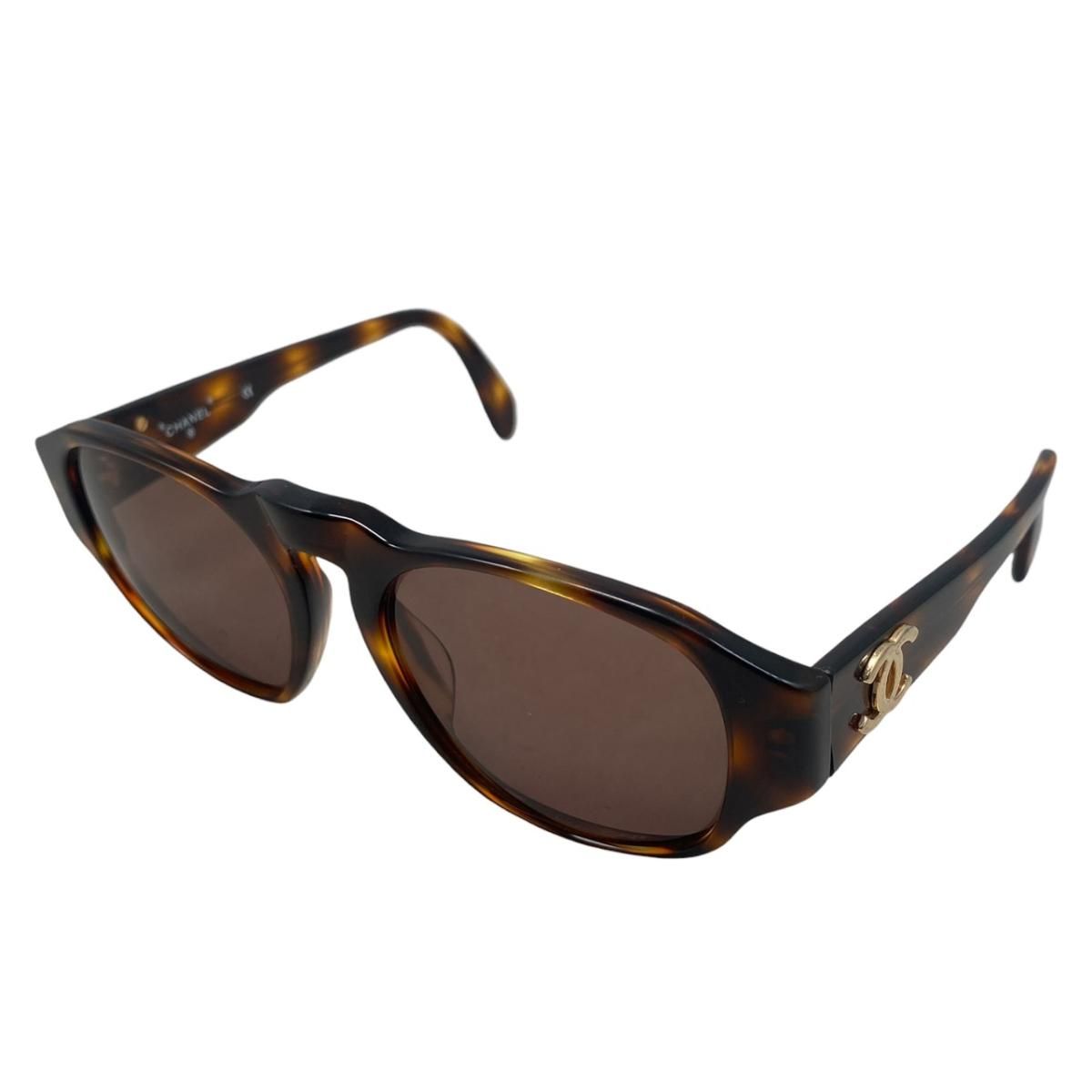 Chanel Sunglasses CC Logo Tortoiseshell Brown Gold Eyewear