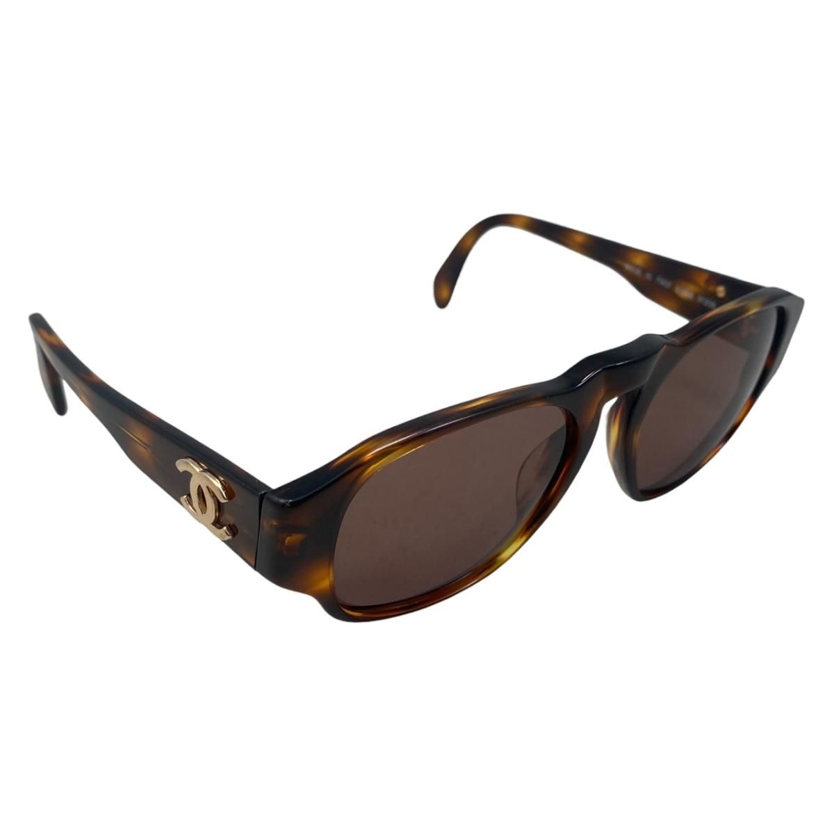 Chanel Sunglasses CC Logo Tortoiseshell Brown Gold Eyewear — view 2