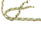 Chanel Mint Green Lambskin Chain Top Handle Quilted 23 — view 8