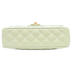 Chanel Mint Green Lambskin Chain Top Handle Quilted 23 — view 5