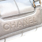 Chanel Black Caviar Choco Bar Silver Mini Boston Bag — view 6