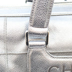 Chanel Black Caviar Choco Bar Silver Mini Boston Bag — view 8