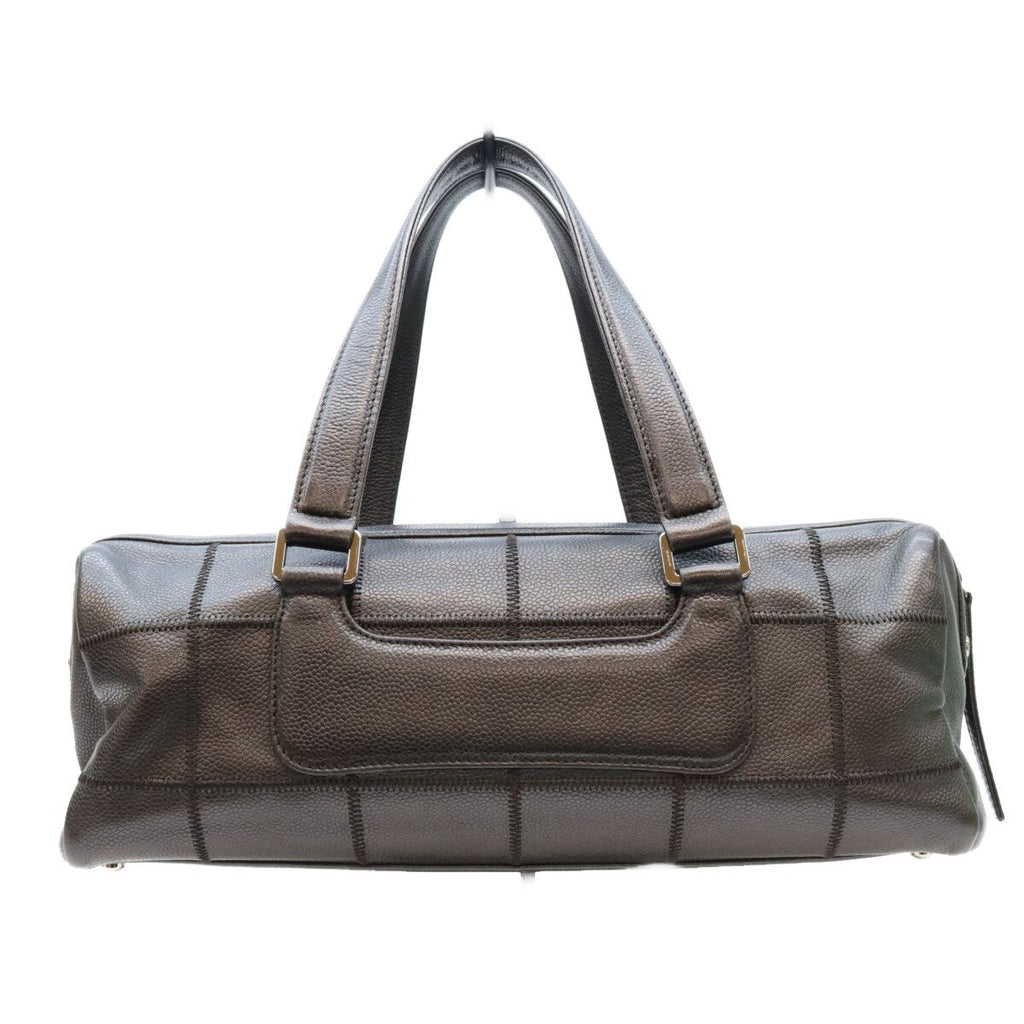 Chanel Black Caviar Choco Bar Silver Mini Boston Bag — view 3