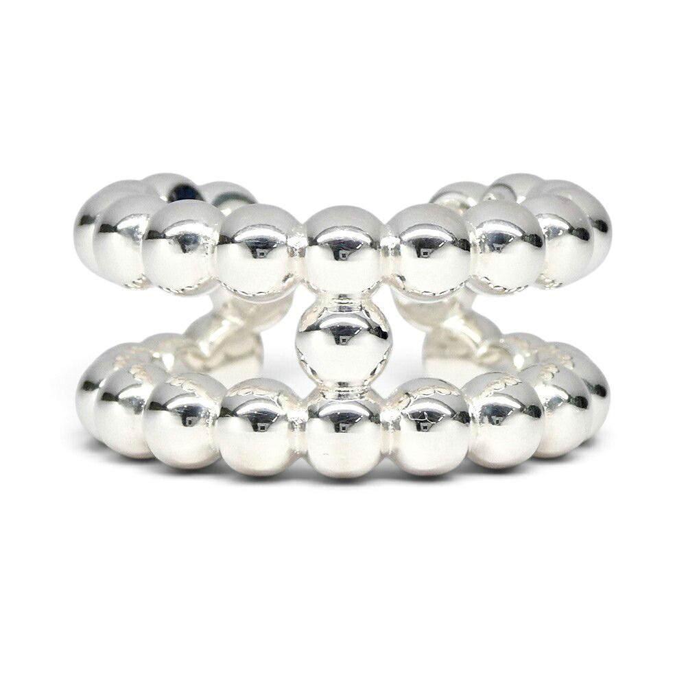 Hermes Chaine D'ancre Alea Beads Ring 55 925 Sterling Silver