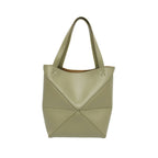 Loewe Puzzle Fold Tote Mini 2-Way Shoulder Bag Khaki Green Leather — view 2
