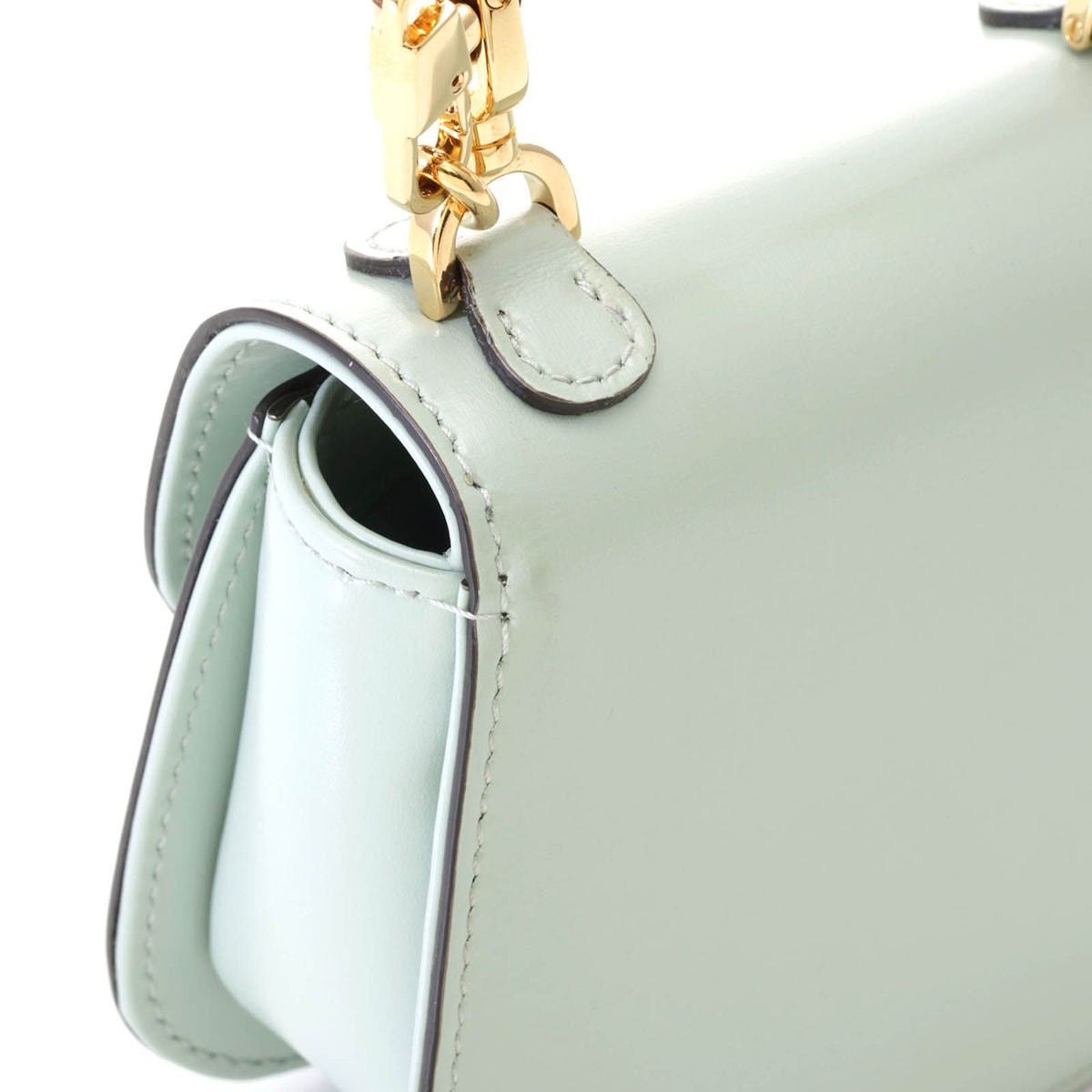 Gucci Bamboo Nano Light Blue Leather Banff Shoulder Bag — view 6