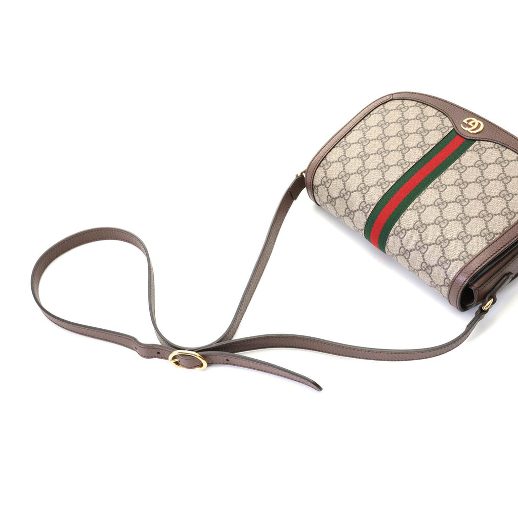 Gucci Ophidia GG Supreme Shoulder Bag Beige Brown — view 4