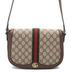 Gucci Ophidia GG Supreme Shoulder Bag Beige Brown
