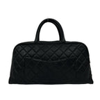Chanel Quilted CC Logo Caviar Leather Mini Boston Bag Black — view 3