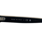 Chanel Sunglasses Square Shape Black White Logo CC Silver Eyewear — view 8