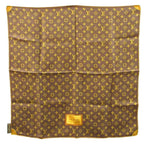 Louis Vuitton Monogram Carre Classic Silk Scarf Brown