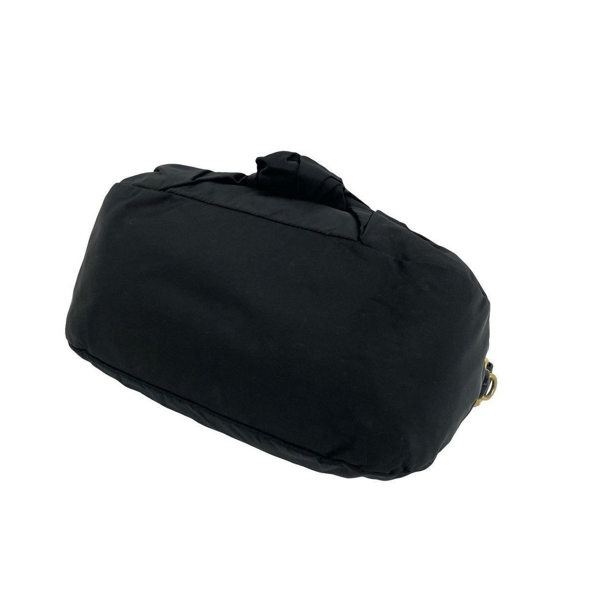 Prada Logo Tessuto Pocono Nylon Leather 2-Way Shoulder Bag Black — view 8