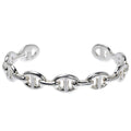 Hermes Chaine D'ancre Enchainee ST Silver Bangle Bracelet