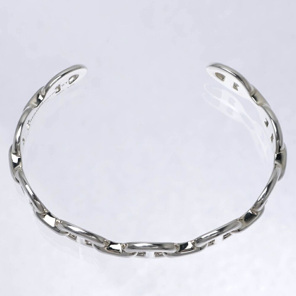 Hermes Chaine D'ancre Enchainee ST Silver Bangle Bracelet — view 7