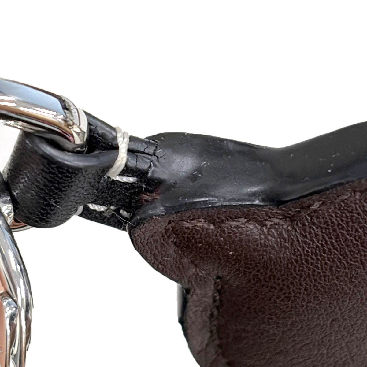 Loewe Animal Leather Charm Key Holder Brown — view 5