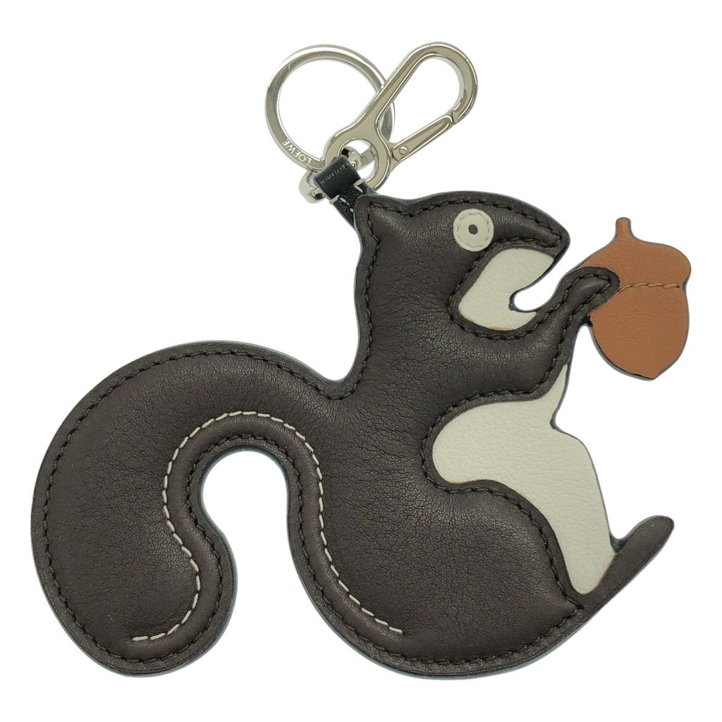 Loewe Animal Leather Charm Key Holder Brown