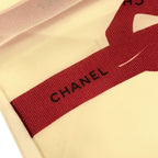 Chanel Ribbon Scarf Ivory Red — view 3
