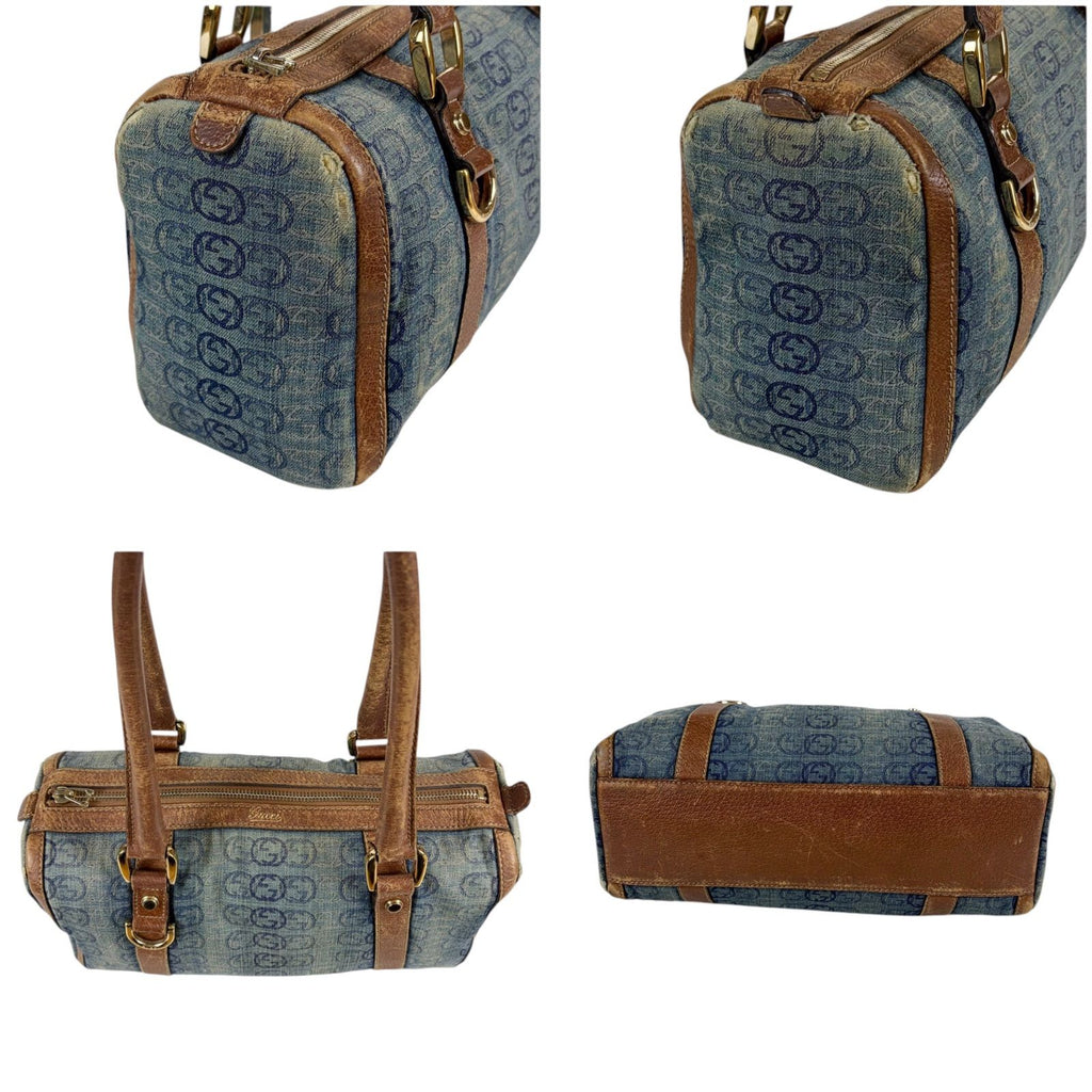 Gucci Mini Boston Bag Denim Leather GG — view 3