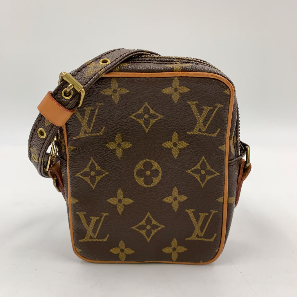 Louis Vuitton Mini Danube Monogram Leather Brown Light Shoulder Bag Gold