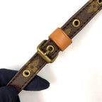 Louis Vuitton Mini Danube Monogram Leather Brown Light Shoulder Bag Gold — view 8