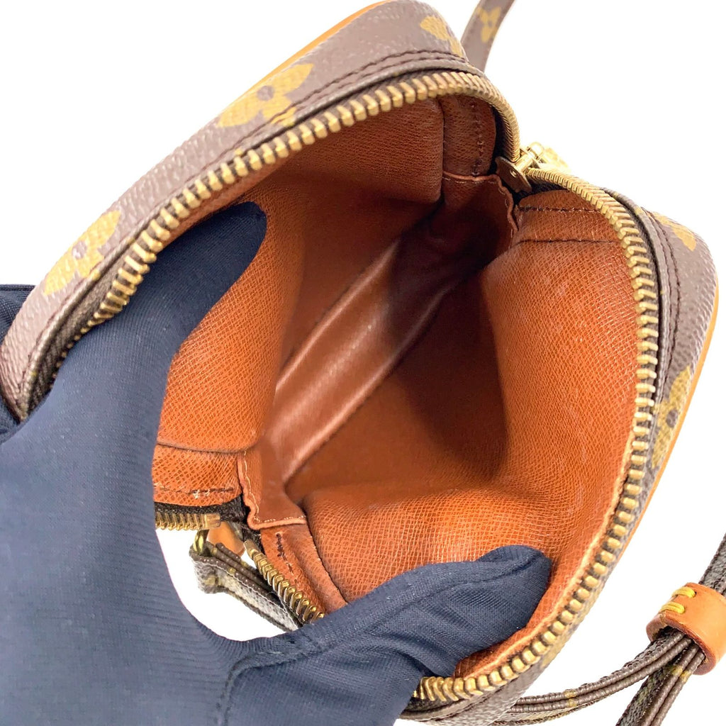 Louis Vuitton Mini Danube Monogram Leather Brown Light Shoulder Bag Gold — view 3