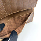 Gucci GG Canvas Leather Brown Beige Wallet Gold 034 — view 6