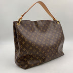 Louis Vuitton Graceful MM Pivoine Leather Brown Light Shoulder Bag Gold — view 2