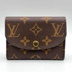 Louis Vuitton Porte Monnaie Rosalie Monogram Leather Pink Purple Brown Coin