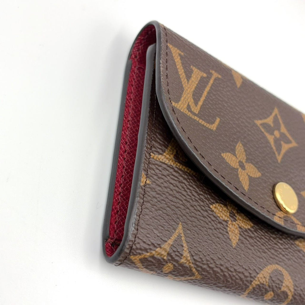 Louis Vuitton Porte Monnaie Rosalie Monogram Leather Pink Purple Brown Coin — view 7