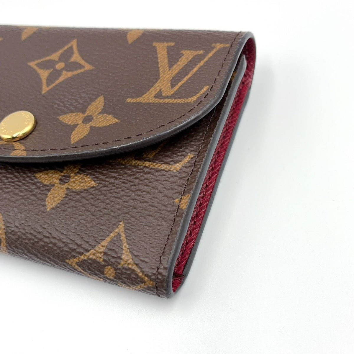 Louis Vuitton Porte Monnaie Rosalie Monogram Leather Pink Purple Brown Coin — view 8