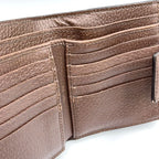Gucci Ophidia GG French Flap Wallet Leather Brown Beige Bifold Gold — view 5