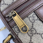 Gucci Ophidia Sherry Line GG Supreme Leather Brown Beige Shoulder Bag Gold — view 6