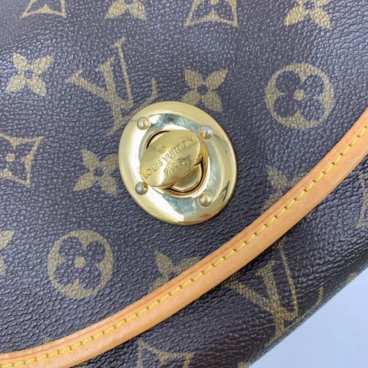 Louis Vuitton Tulum PM Monogram Leather Brown Light Shoulder Bag Gold — view 5